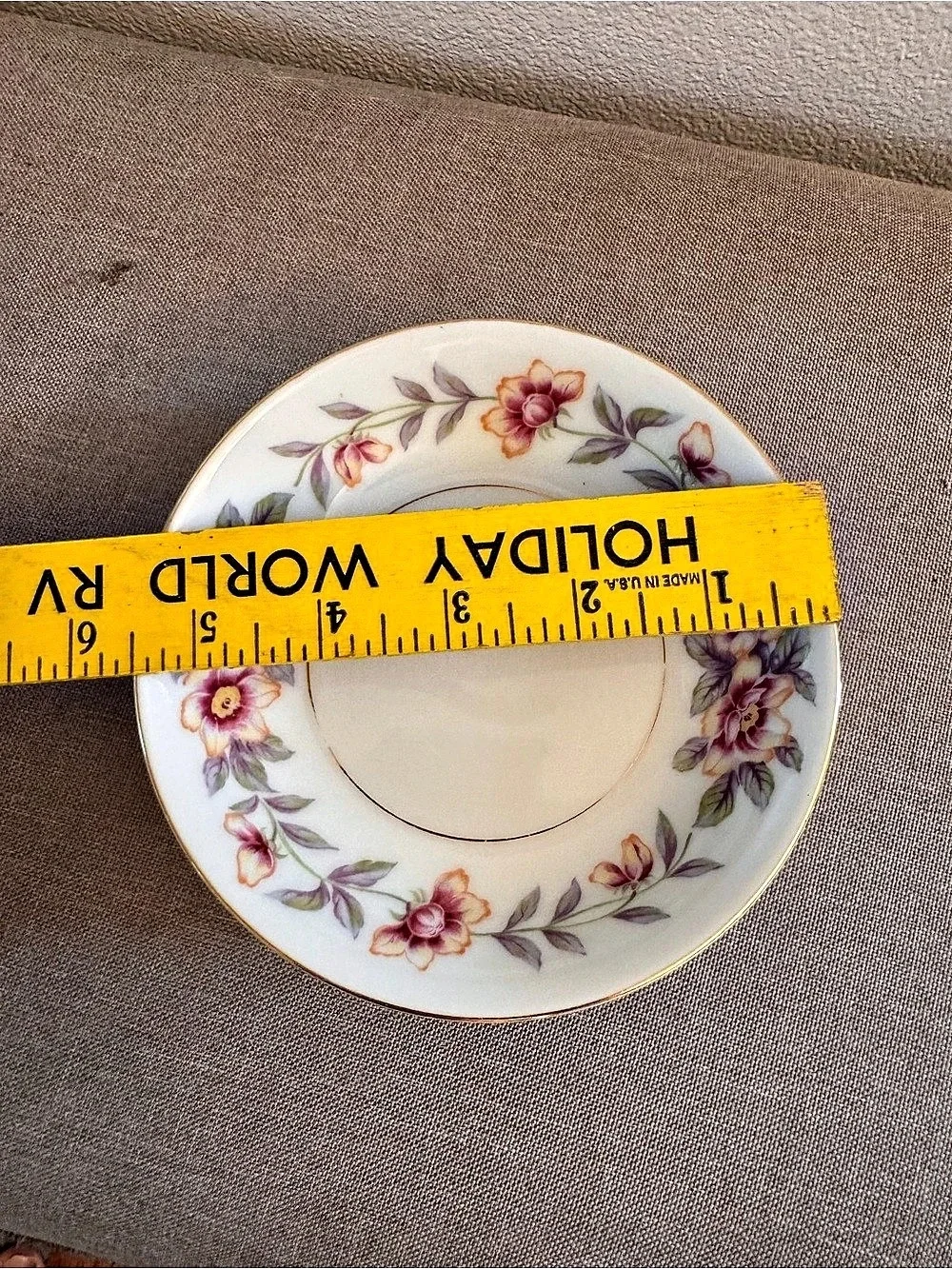 Vintage c. 1950s–60s Regal China Japan Sharon Floral Saucers Set of 6